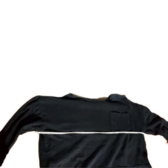 Layered Look Pinstriped Sweater Size L Mixed Media Wrist Tie Detail Chic - Picture 12 of 16